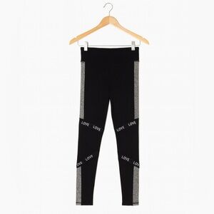 Fit Republic Black "Love" Leggings Women's Size Small Athletic Leggings.